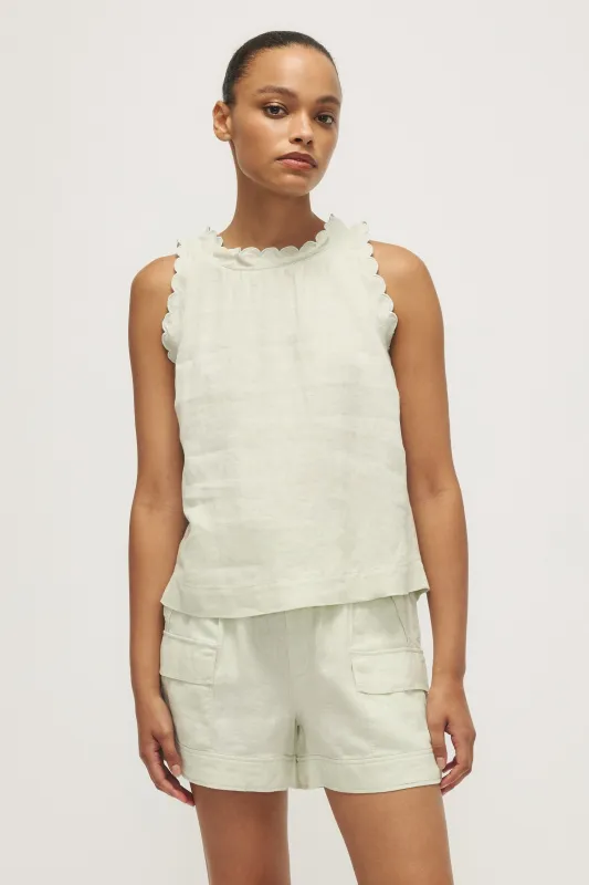 SPENCER SHORT-Soft green sold by MELISSA NEPTON