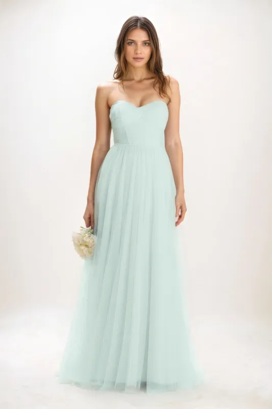 A-Line Maxi Tulle Bridesmaid Dress CB0822 sold by Cocomelody