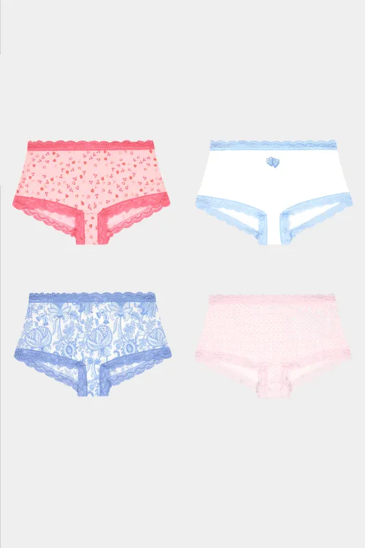Pastel Core Boyshort 4 Pack sold by Roller Rabbit