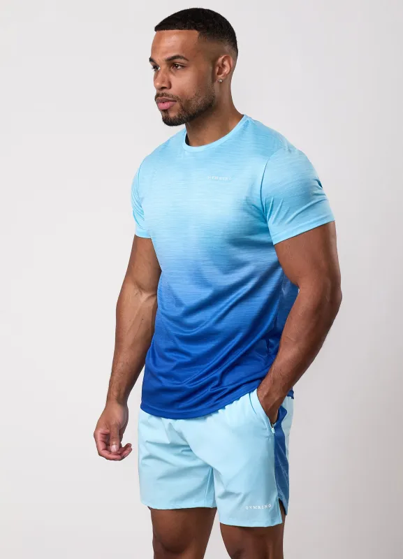 Gym King Ombre Space Dye Tee - Ocean Breeze sold by The Gym King