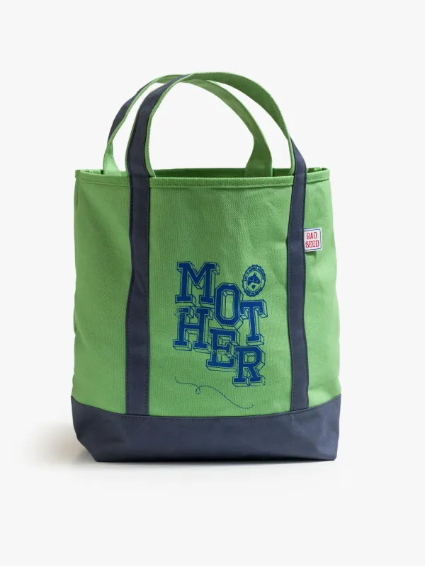 The Canvas Tote Bag - Kelly Green And Cobalt sold by MOTHER
