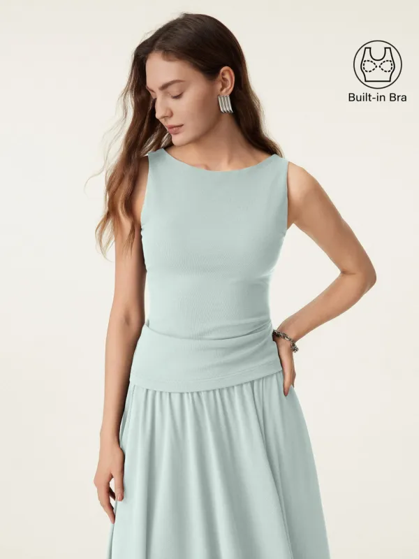 Soft Boatneck New Airy Brami Tank sold by ogl move