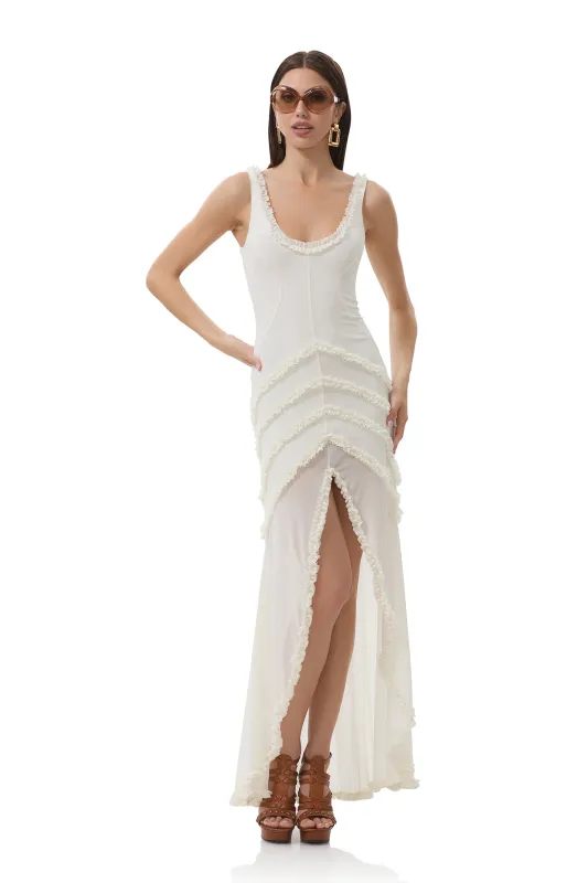Landa Dress - Gardenia sold by AFRM