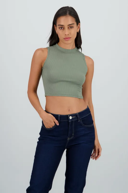 Top sin mangas cuello perkins sold by Shasa