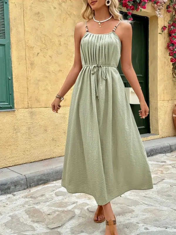 Pleated Adjustable Strap Cami Dress sold by Charming Charlie