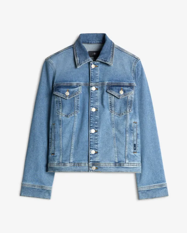 Luxe Vintage Adi Trucker Jacket in Fancy sold by 7 For All Mankind