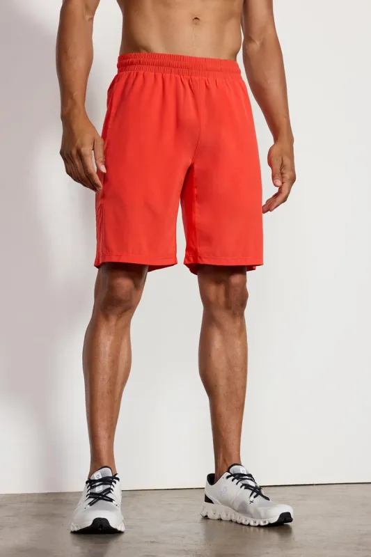 Stride Short with Liner - 9" - Scarlet Ibis sold by MPG