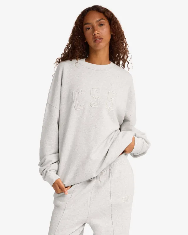 CSB Crewneck Jumper | Snow Marle sold by Crop Shop Boutique
