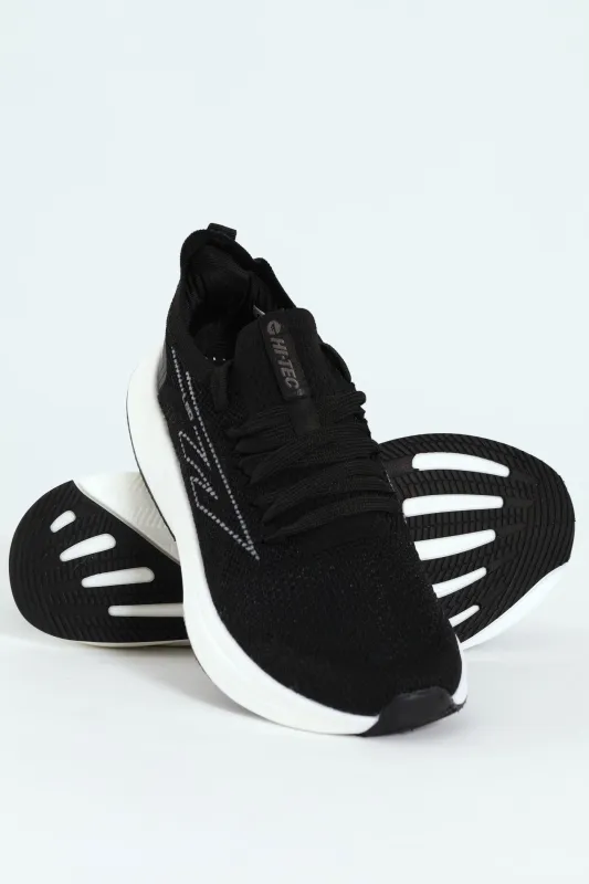 Aura Knitted Active Runner Sneaker - Black sold by Edgars