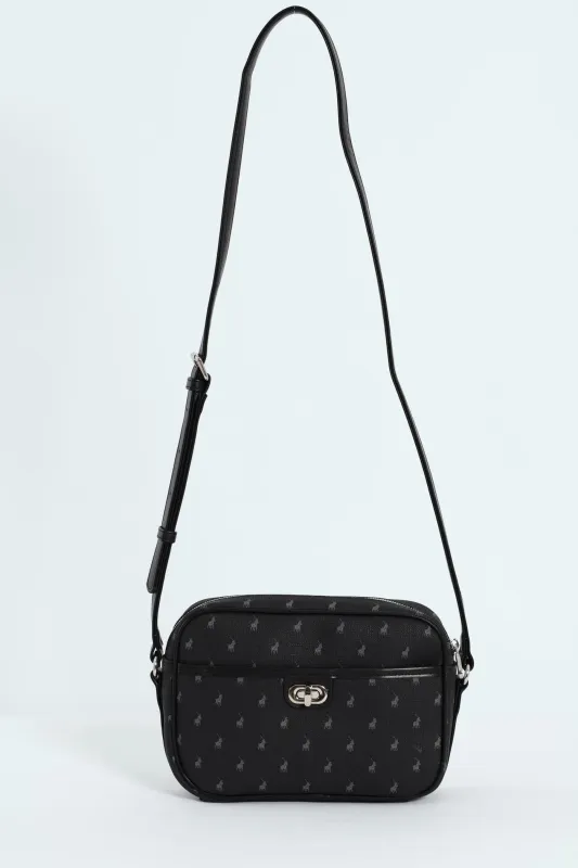 Iconic Turn Lock Camera Bag - Black sold by Edgars