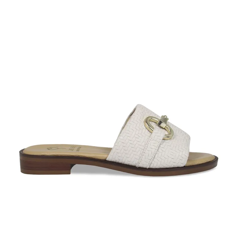 Bardot: Cream Weave Leather sold by Sole Bliss