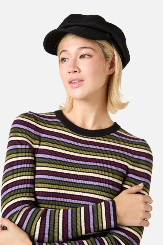 Black Button Peak Hat sold by Princess Highway