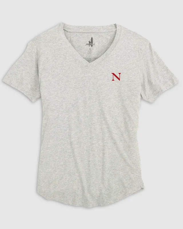 Women's Northeastern Merediths V-Neck T-Shirt sold by Johnnie-O
