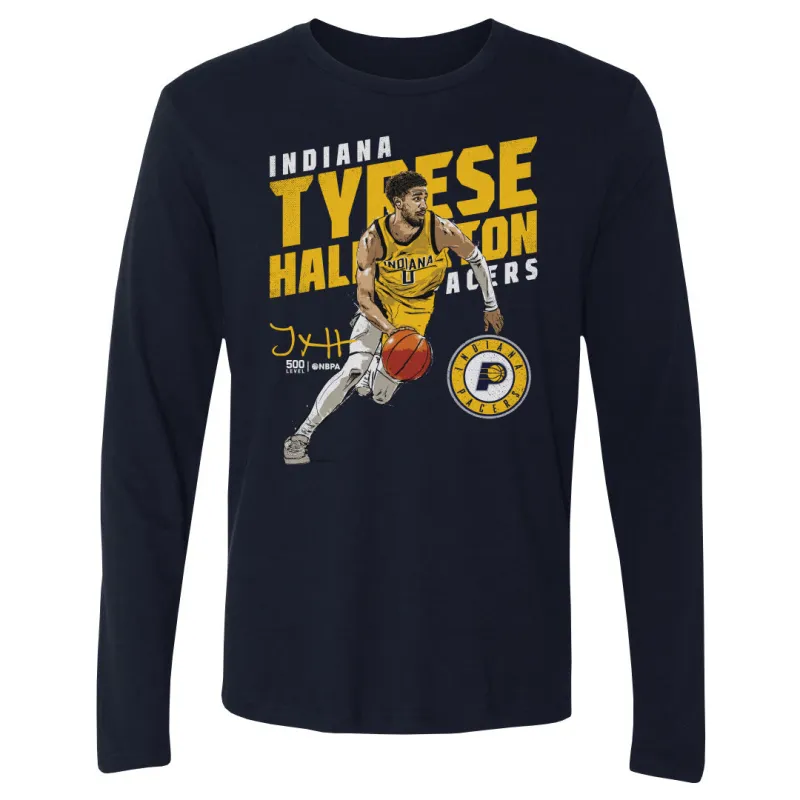 Tyrese Haliburton Indiana Pacers Slant WHT sold by 500 Level