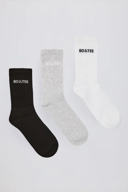Ribbed Crew Sock Bundle in Multi sold by Oh Polly