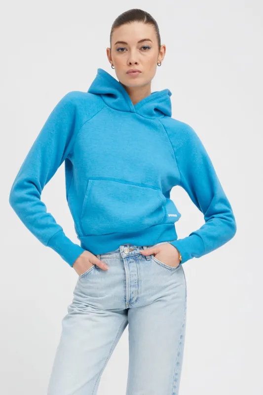 Turquoise Shrunken Hoodie sold by SPRWMN