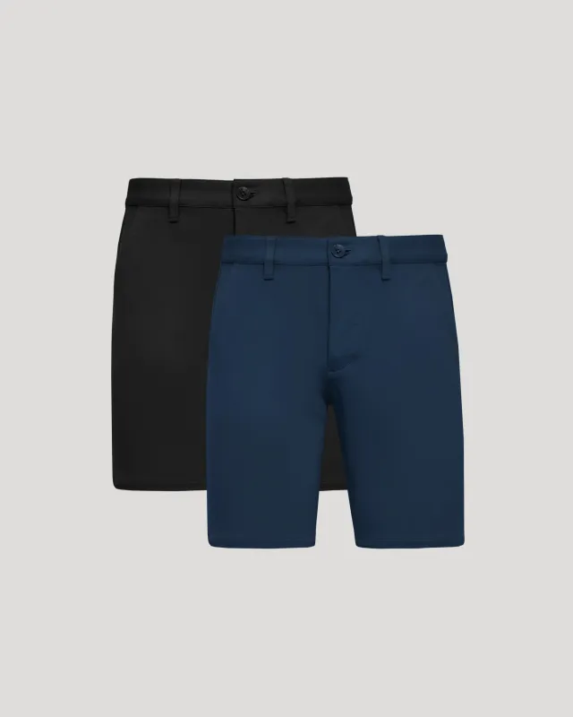 9" Navy & Black Chino Shorts 2-Pack sold by True Classic