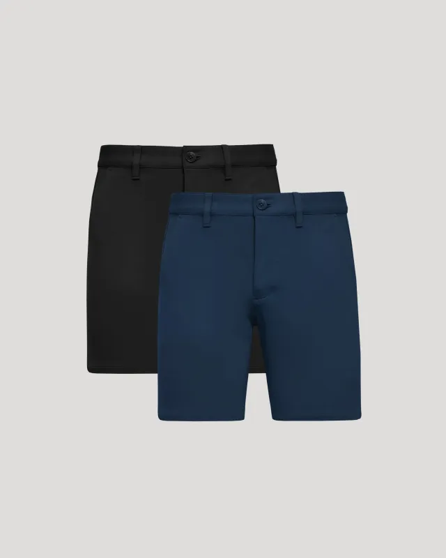 7" Navy & Black Chino Shorts 2-Pack sold by True Classic