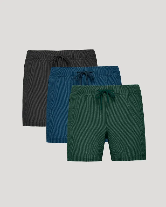 5" Seersucker Swim Trunks 3-Pack sold by True Classic