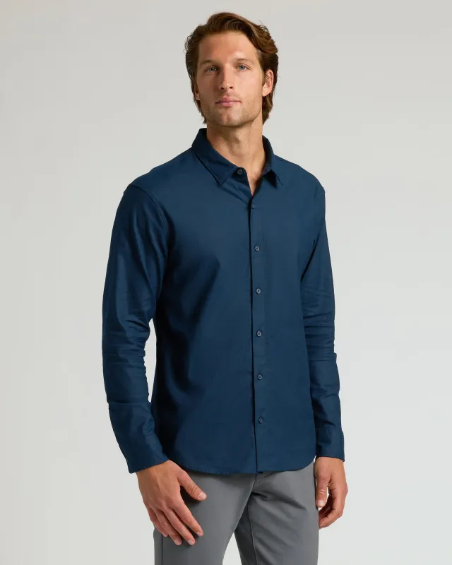 Navy Long Sleeve Linen Shirt sold by True Classic