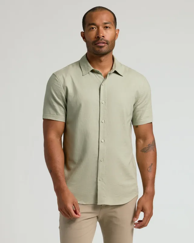Mossy Oak Short Sleeve Linen Shirt sold by True Classic