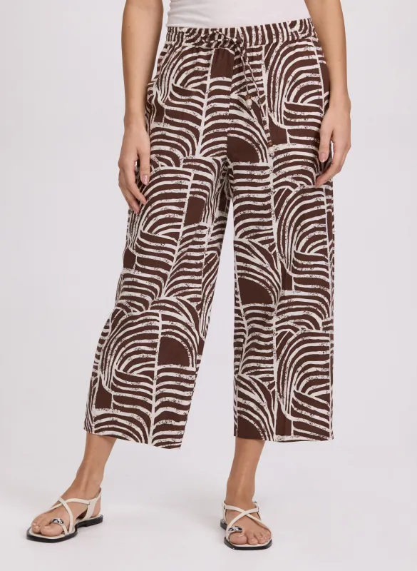 Abstract Linen-Blend Capris sold by Laura