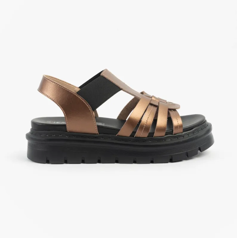 Heavenly Feet SAMORA Womens Sandals Bark sold by Shuperb