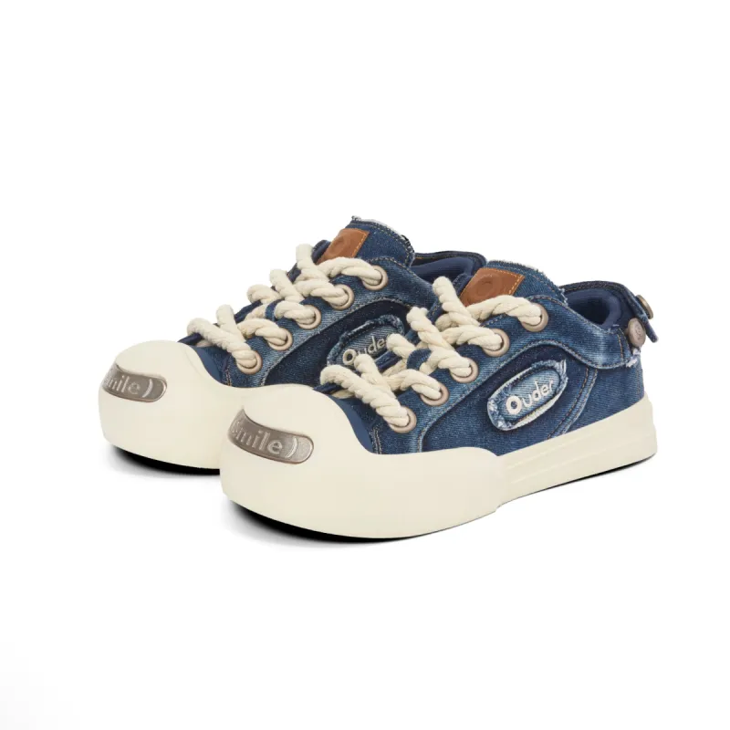 Smile Pioneer Denim Sneaker Shoes sold by Ouder Club