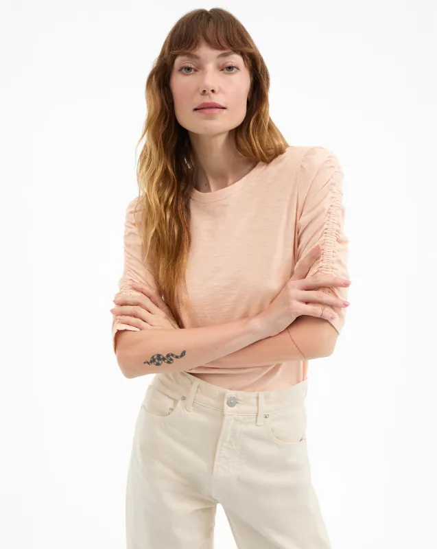 Waldorf Ruched-Sleeve T-Shirt sold by Ulla Johnson