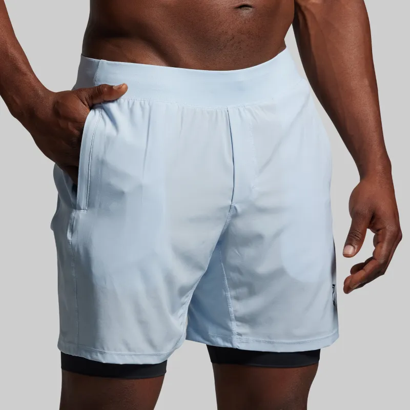 Versatile Short w/ Compression 7" (Chambray) sold by Born Primitive