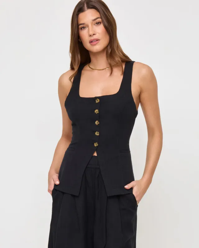 Sofie Vest - Black sold by l*space