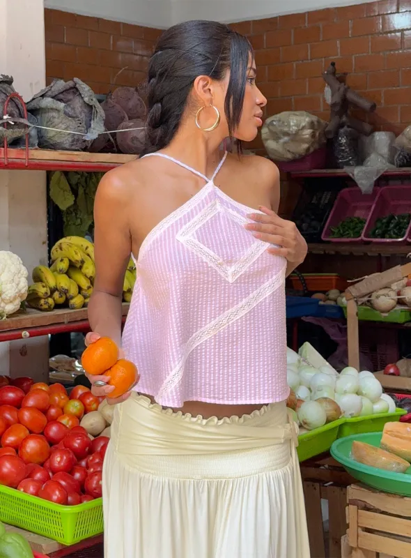 Jezabele Halter Top Pink Stripe sold by Princess Polly