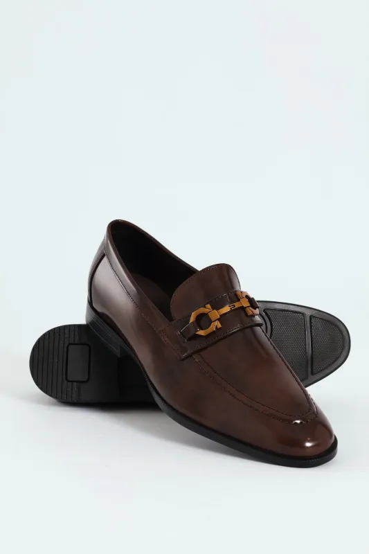 Slip On Loafer With Trim Detail - Chocolate sold by Edgars