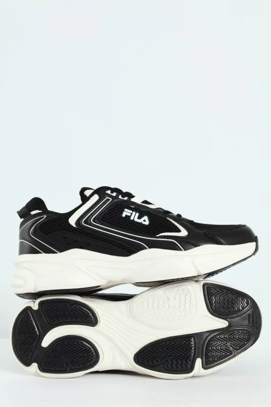 Arturo Lace Up Trainer - Black/White sold by Edgars