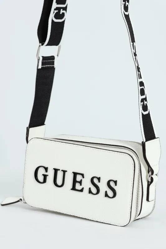 Amanza Mini Crossbody Top Zip Bag - White sold by Edgars 