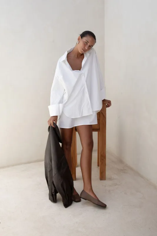 The Mabel Ballet Flat | Chocolate sold by The Bali Tailor
