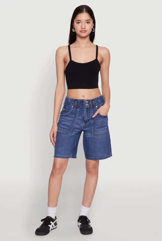 Madden Girl Denim Bermuda Shorts sold by Rainbow