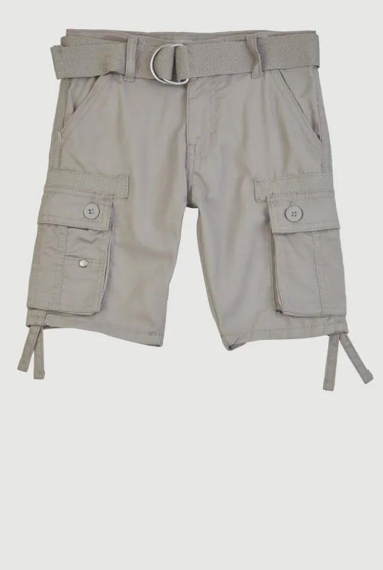 Little Boys D Ring Belted Bermuda Utility Shorts sold by Rainbow