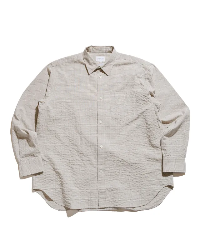Norse Projects Ole Oversized Check Shirt Heathland Brown sold by Lost & Found