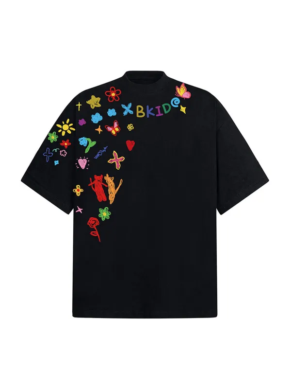 Retro Graffiti Hand-Painted T-Shirt sold by Thesupermade