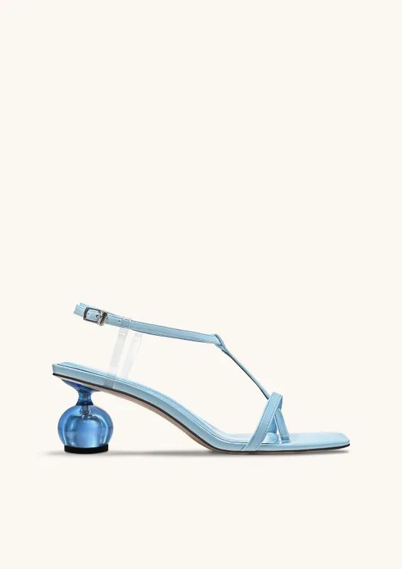 Charlotte Strappy Heels with Spherical Heel - Sky Blue sold by JW PEI