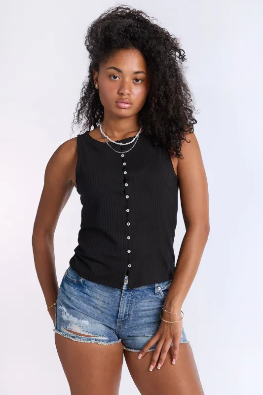 Button-Front Tank Top sold by Bluenotes