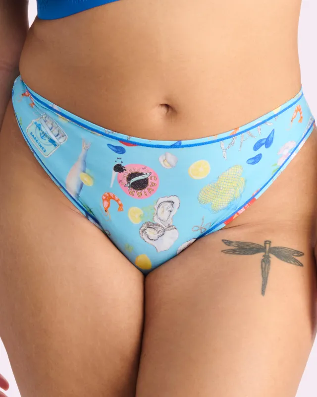 Vintage High Cut Cheeky | New:Cotton (Seaside Paradise) sold by Parade