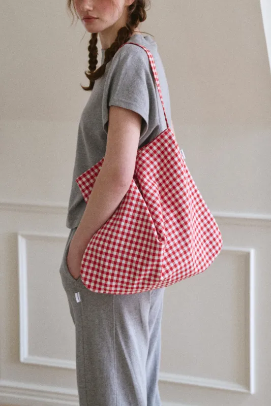Happy Carry Bag - Red Gingham sold by Le Bon Shoppe