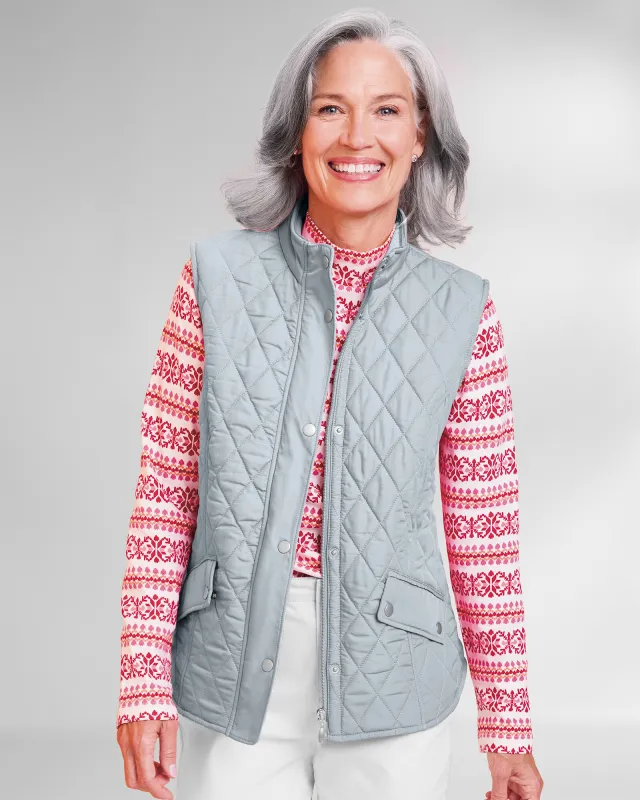 Appleseeds Women's Berkshire Fleece-Lined Vest - Metallic - S - Misses sold by Buff