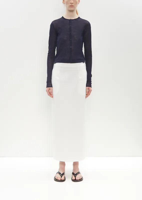 Cotton Jersey Skirt — White sold by La Garconne