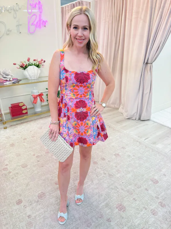 Charlene Floral Mini Dress sold by Mimosa