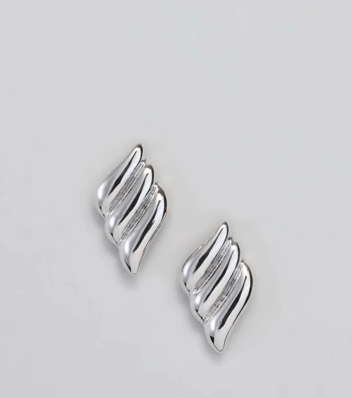 Chic Wonders Ribbed Wave Earrings sold by Windsor