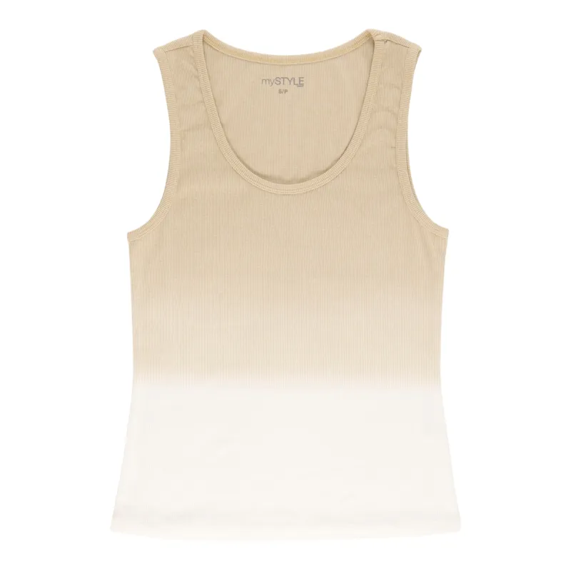 mySTYLE Women's Dip Dye Ribbed Tank Top sold by Giant Tiger