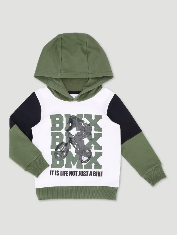 Pre-Boys BMX Hoodie - Olive sold by Edgars